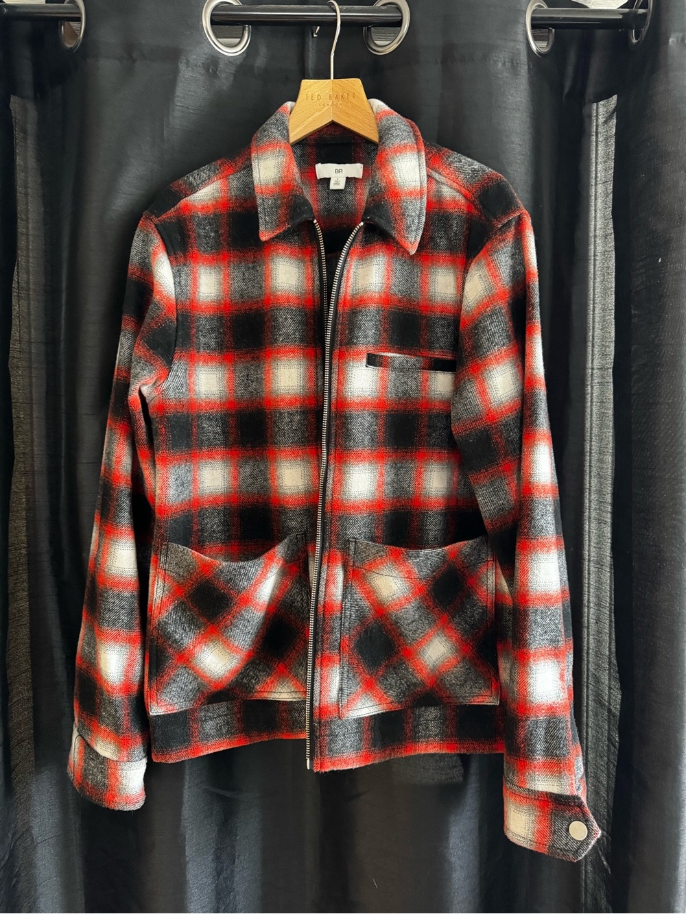 BP Red and Gray Plaid Jacket